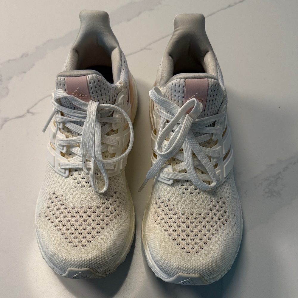 adidas Women's Cream and Pink Athletic Shoes